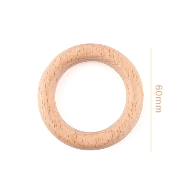 Animal Teether Wooden Rabbit Ring