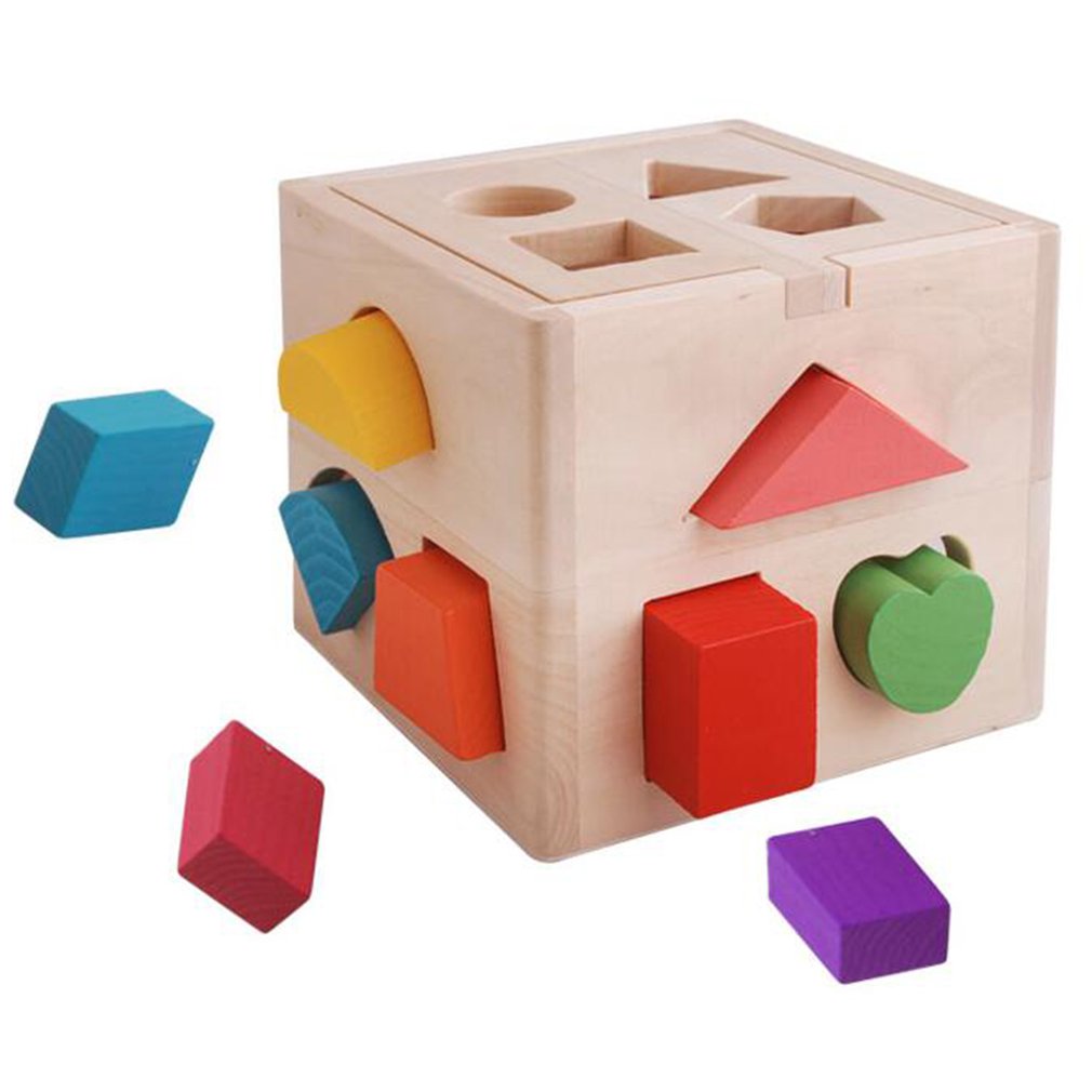 Wooden Baby Toy Activity Cube